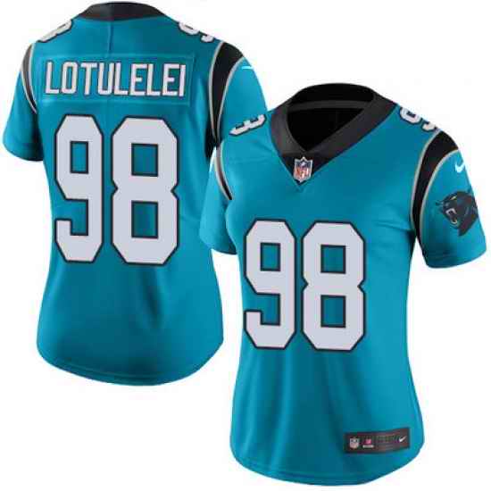 Nike Panthers #98 Star Lotulelei Blue Alternate Womens Stitched NFL Vapor Untouchable Limited Jersey